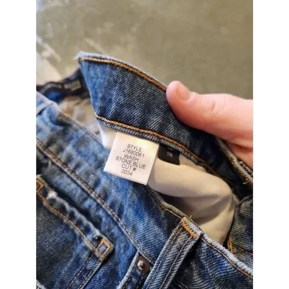 Veronica Beard Straight Leg INES Girlfriend Jeans W/Lace-up sz 28
